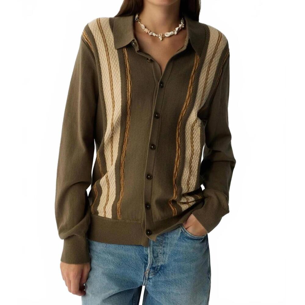 NEW GUEST IN RESIDENCE baja plaza shirt in cypress combo